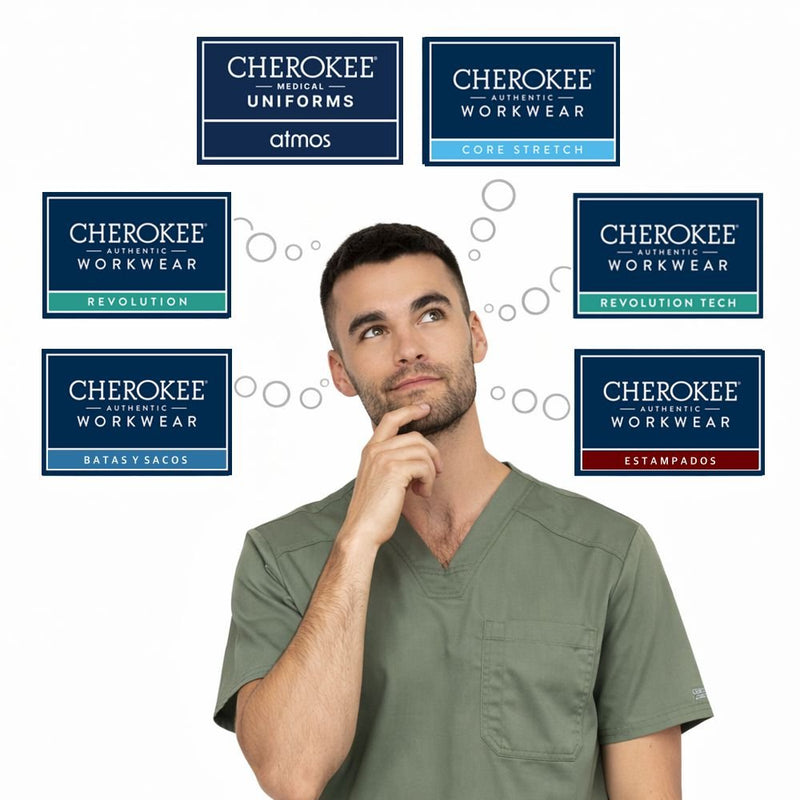 Líneas de ropa médica clínica quirúrgica Cherokee para Hombre