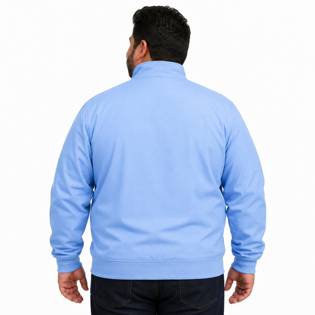 Dickies DK360 chamarra médica bomber para hombre talla extra en azul cielo, vista posterior