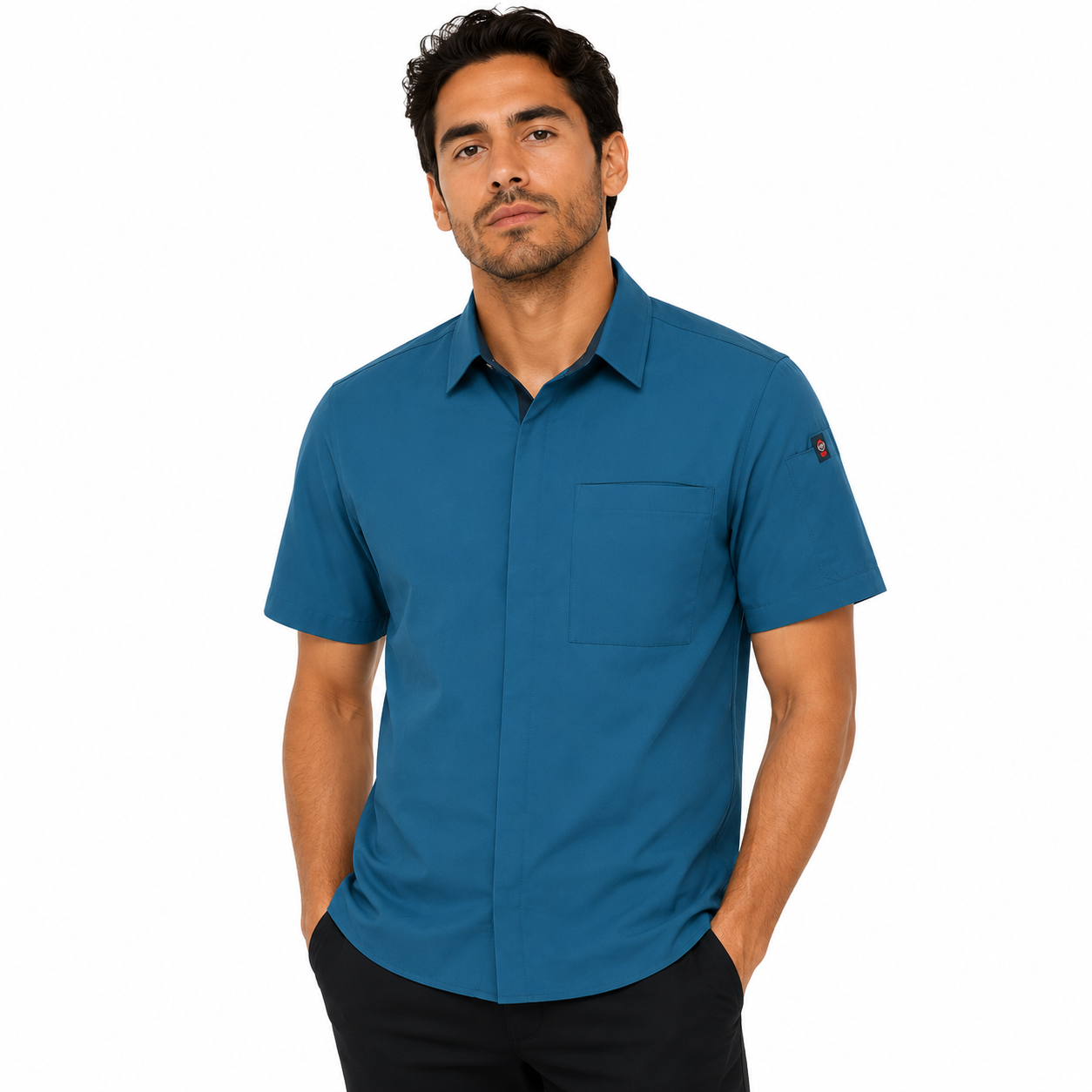 Red Kap 502m Camisa Cocina Manga Corta Repelente Aceite