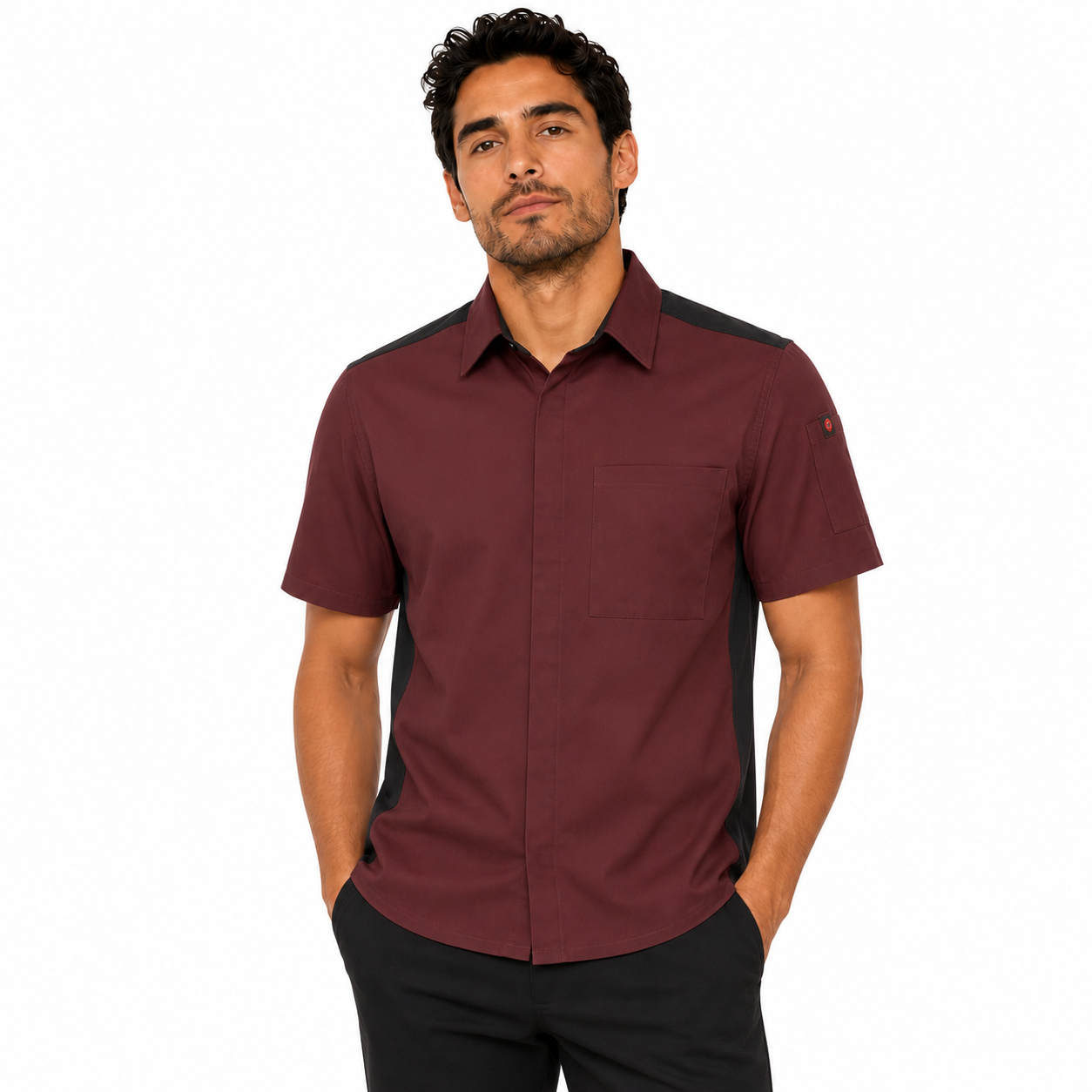 Red Kap 502m Camisa Cocina Manga Corta Repelente Aceite