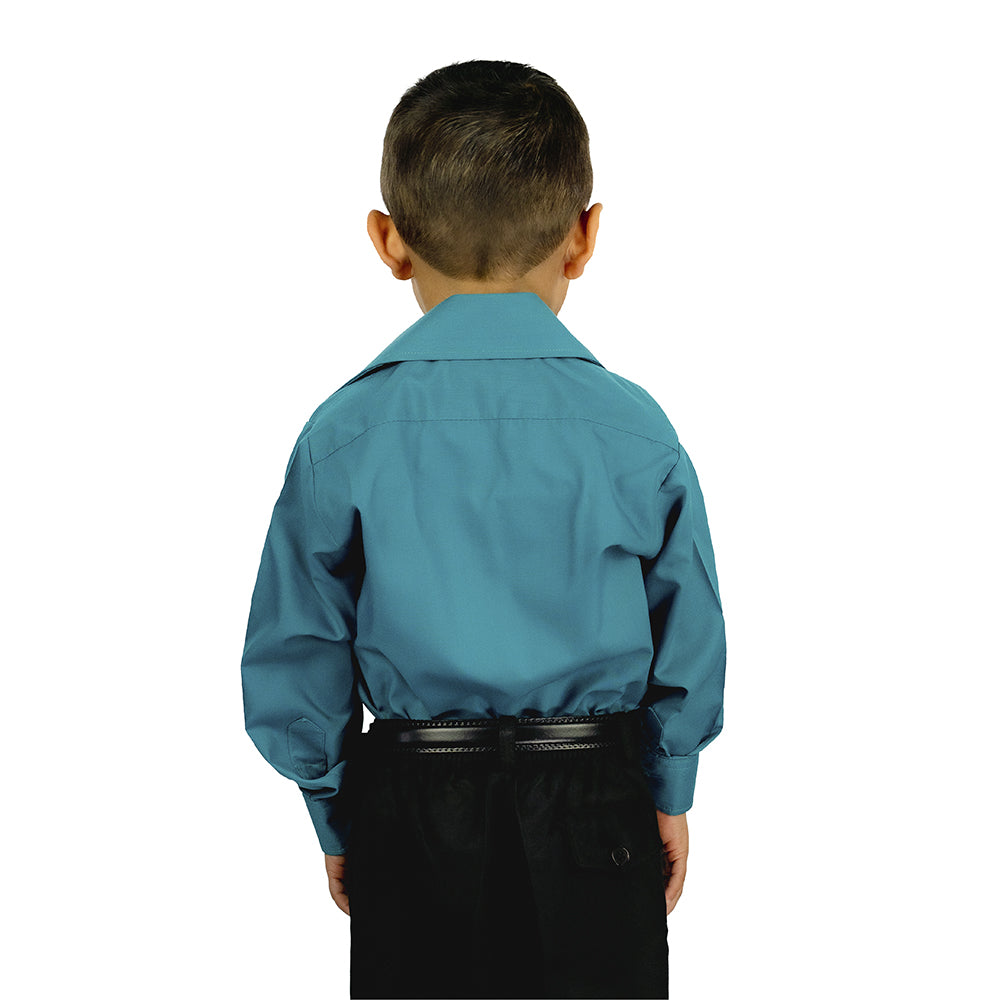 Camisa Infantil Juvenil Salidas Escolares Verde Jade 2 A 16 - Garufa Jeans