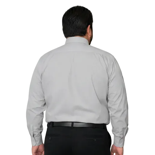 Camisa Vestir Formal Adulto Gris Perla Tallas Extras 58 Y 60