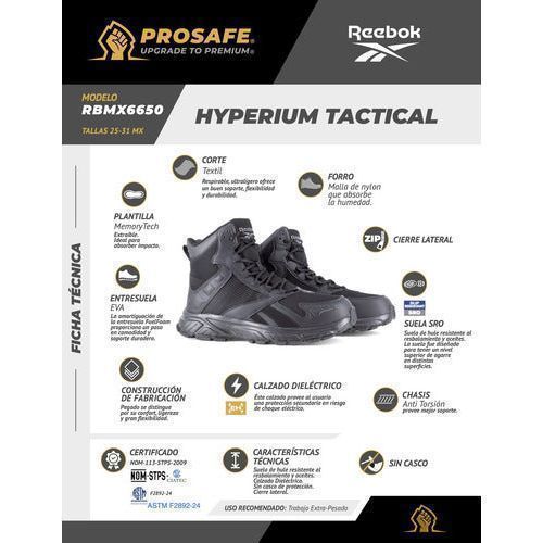 Bota Táctica Reebok Hyperium Dieléctrica Confortable Durable - Garufa Jeans