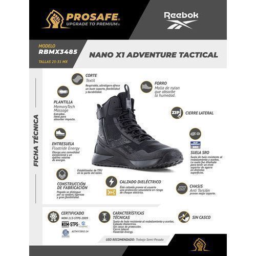 Bota Táctica Reebok Nano Dieléctrica Confortable Durable - Garufa Jeans