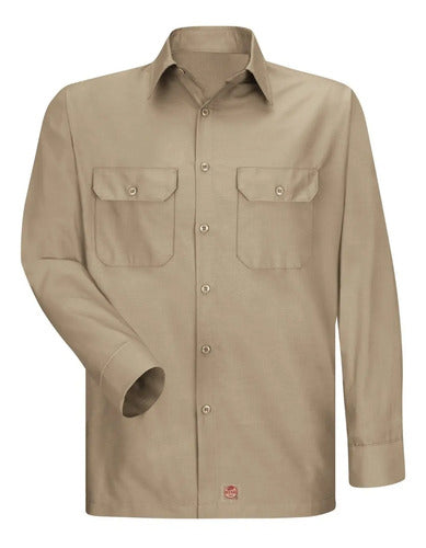 Red Kap Sy50 Camisa Trabajo Manga Larga Ripstop Talla Extras