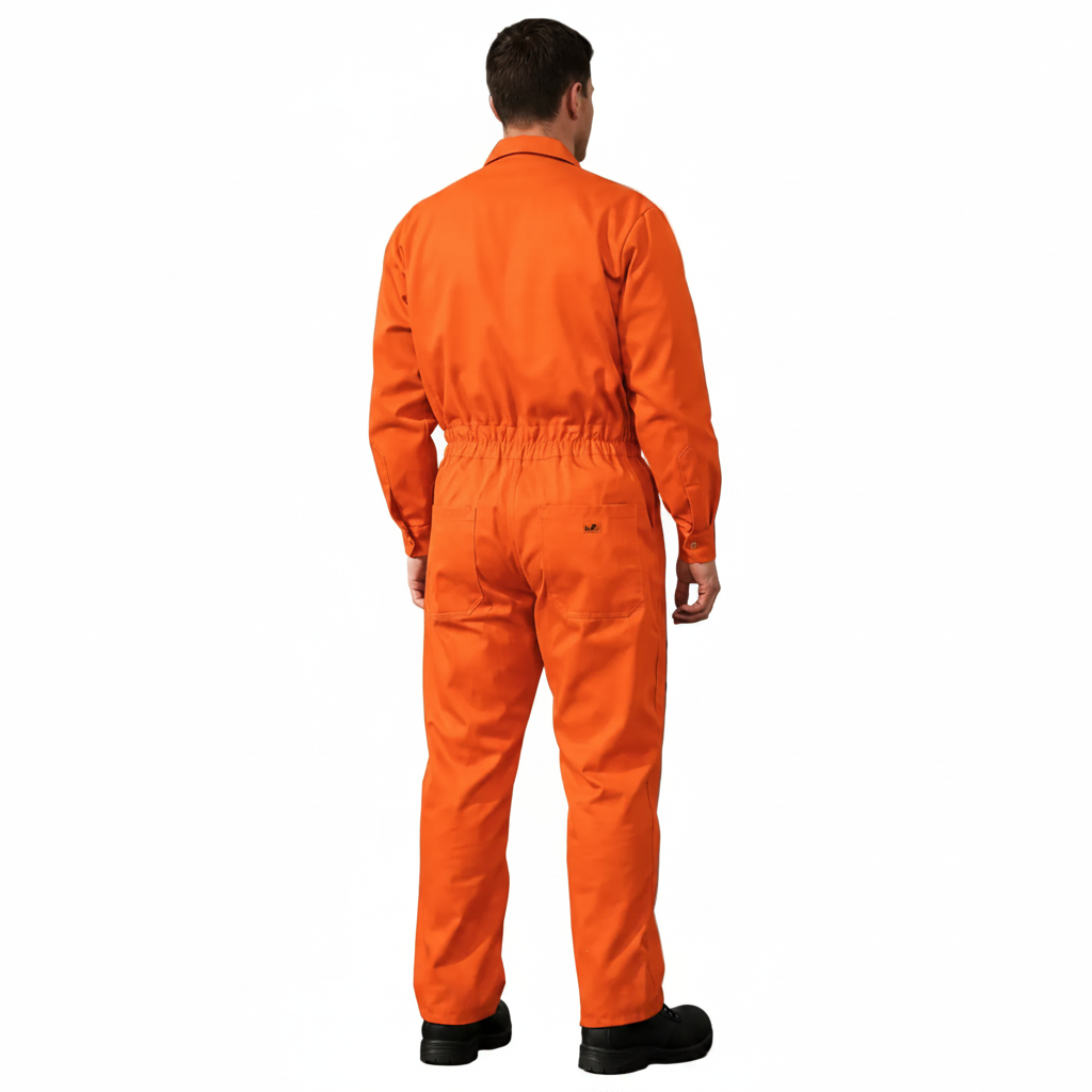 Overol Industrial Gabardina Naranja Tipo Pemex 100% Algodón
