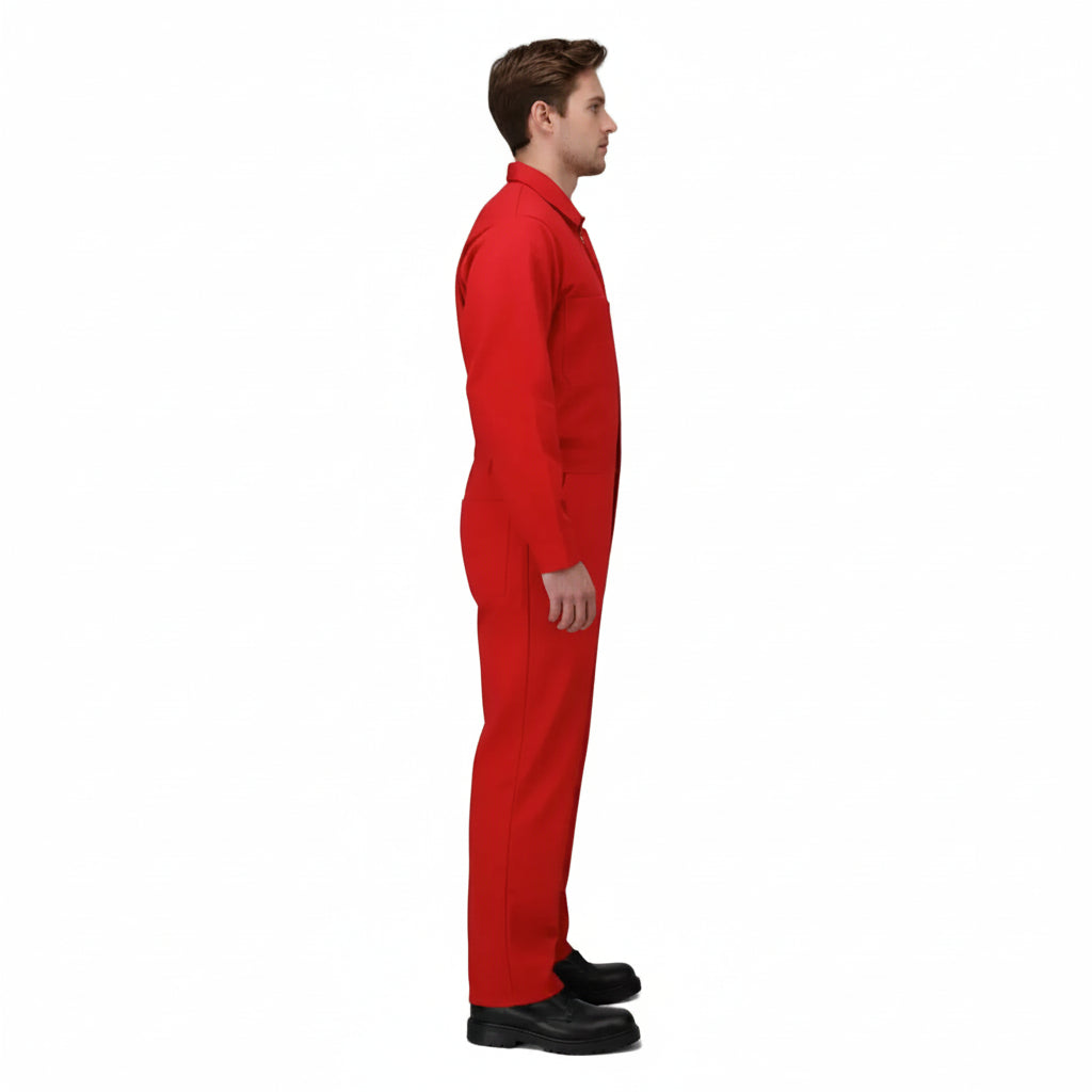 Overol Beaver Industrial Gabardina Rojo Tipo Brigada 100% Algodón