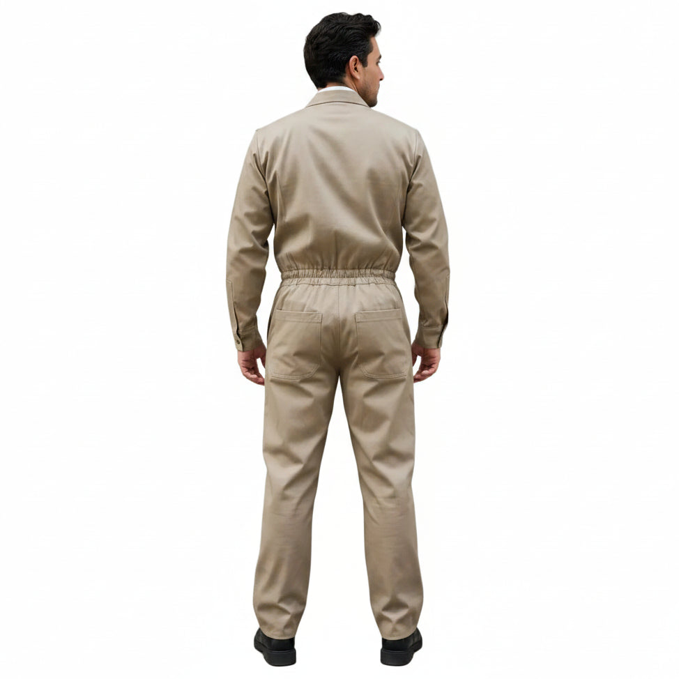 Overol Beaver Industrial Gabardina Khaki Tipo Pemex 100% Algodón