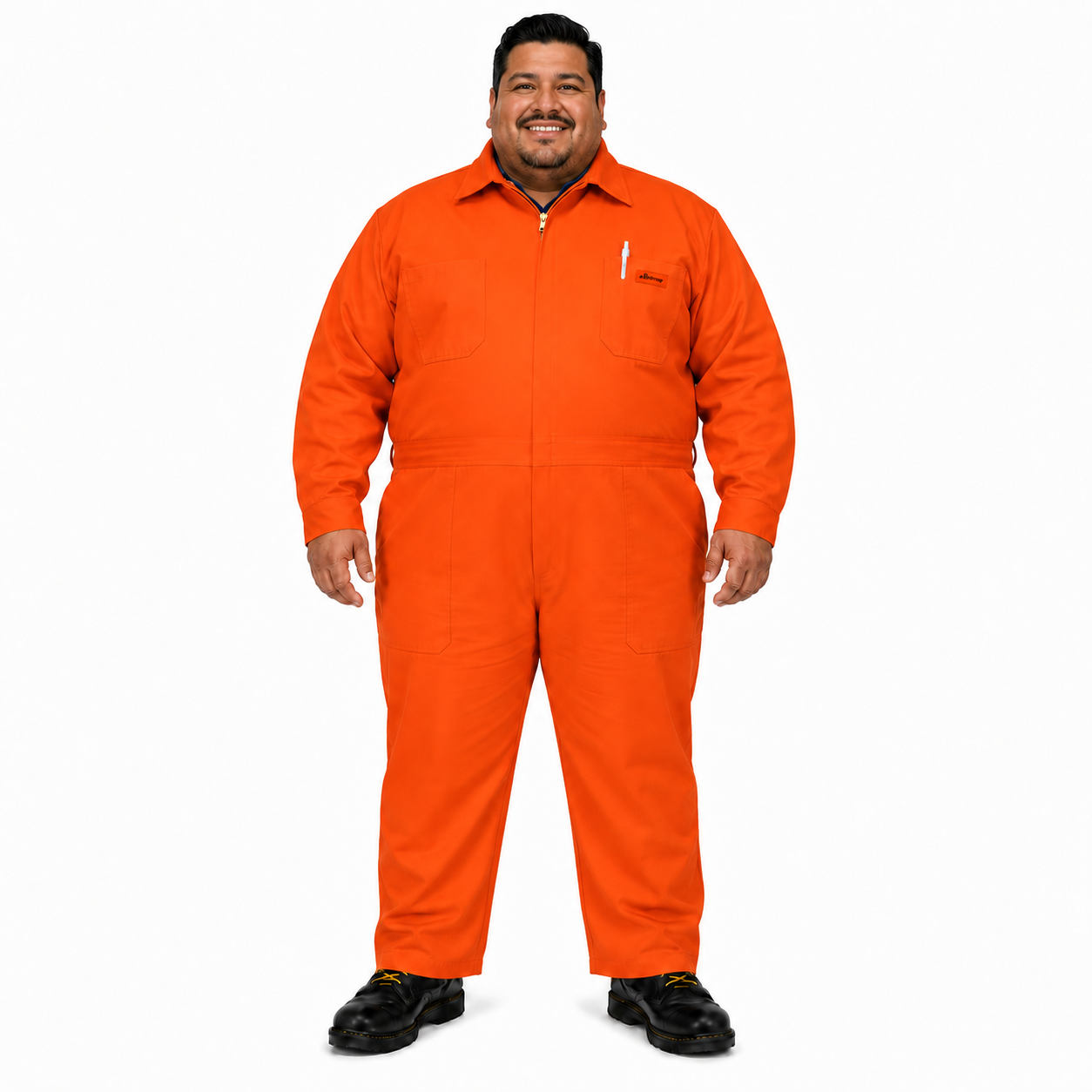 Overol Beaver Industrial Gabardina Naranja Pemex 100% Algodón Extra