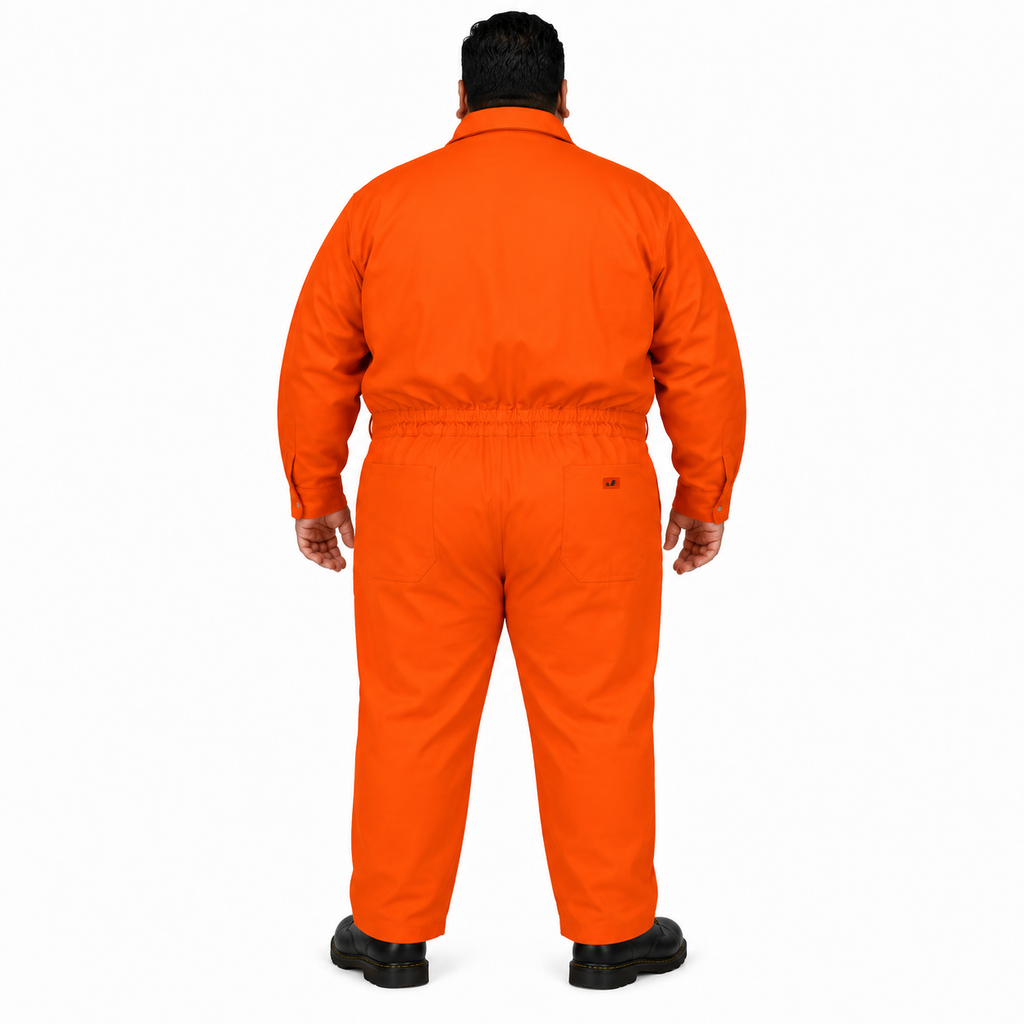 Overol Beaver Industrial Gabardina Naranja Pemex 100% Algodón Extra
