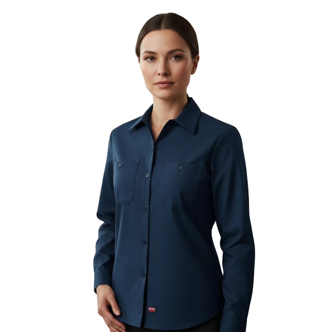 Red Kap Sx11 Blusa Trabajo Manga Larga Ajustable Resistente