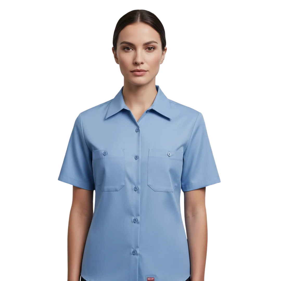 Red Kap Sx21 Blusa Trabajo Manga Corta Ajustable Resistente