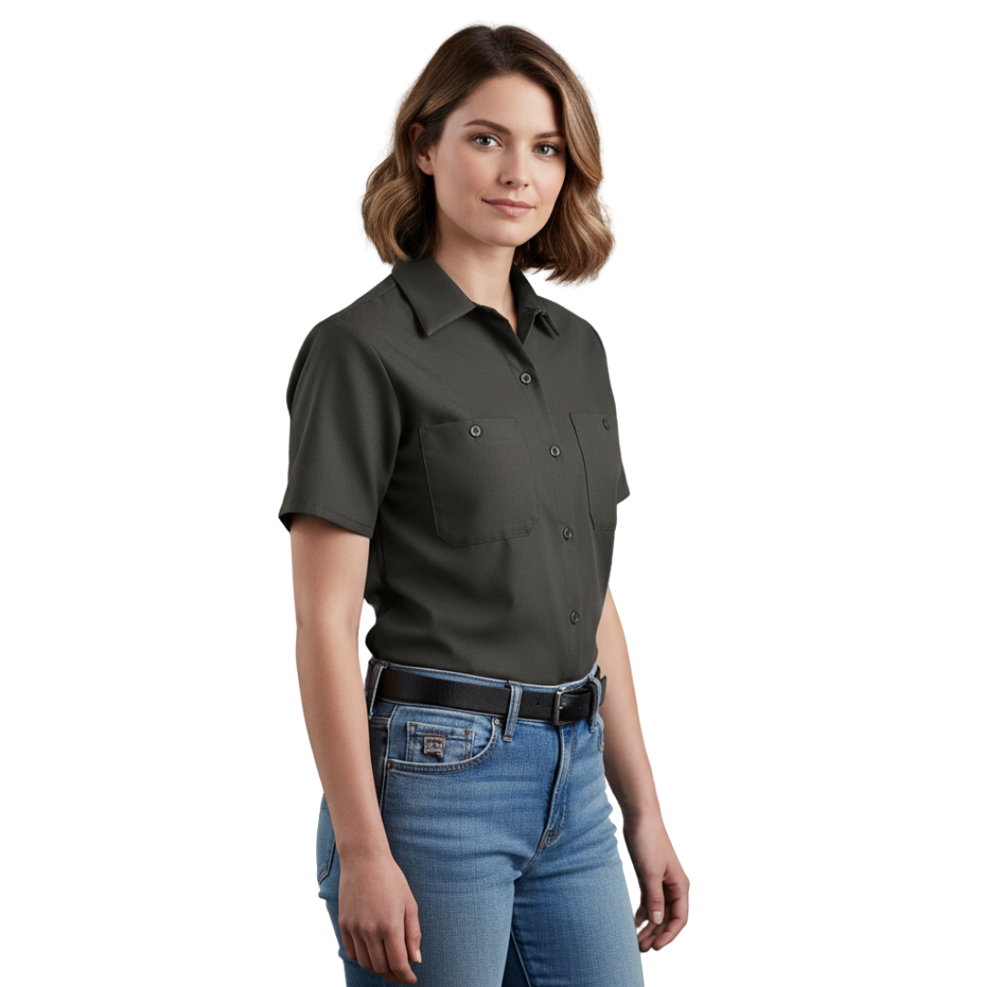 Red Kap Sx21 Blusa Trabajo Manga Corta Ajustable Resistente