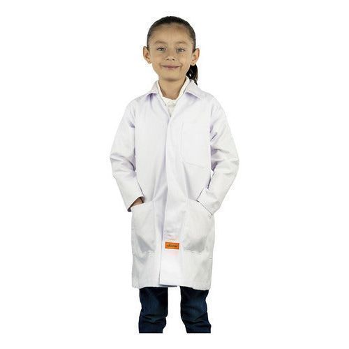 Bata De Laboratorio Blanca Niño Infantil 100% Algodón 4 A 16 - Garufa Jeans