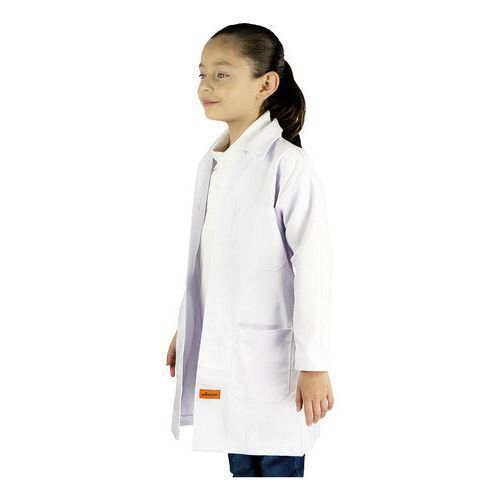 Bata De Laboratorio Blanca Niño Infantil 100% Algodón 4 A 16 - Garufa Jeans