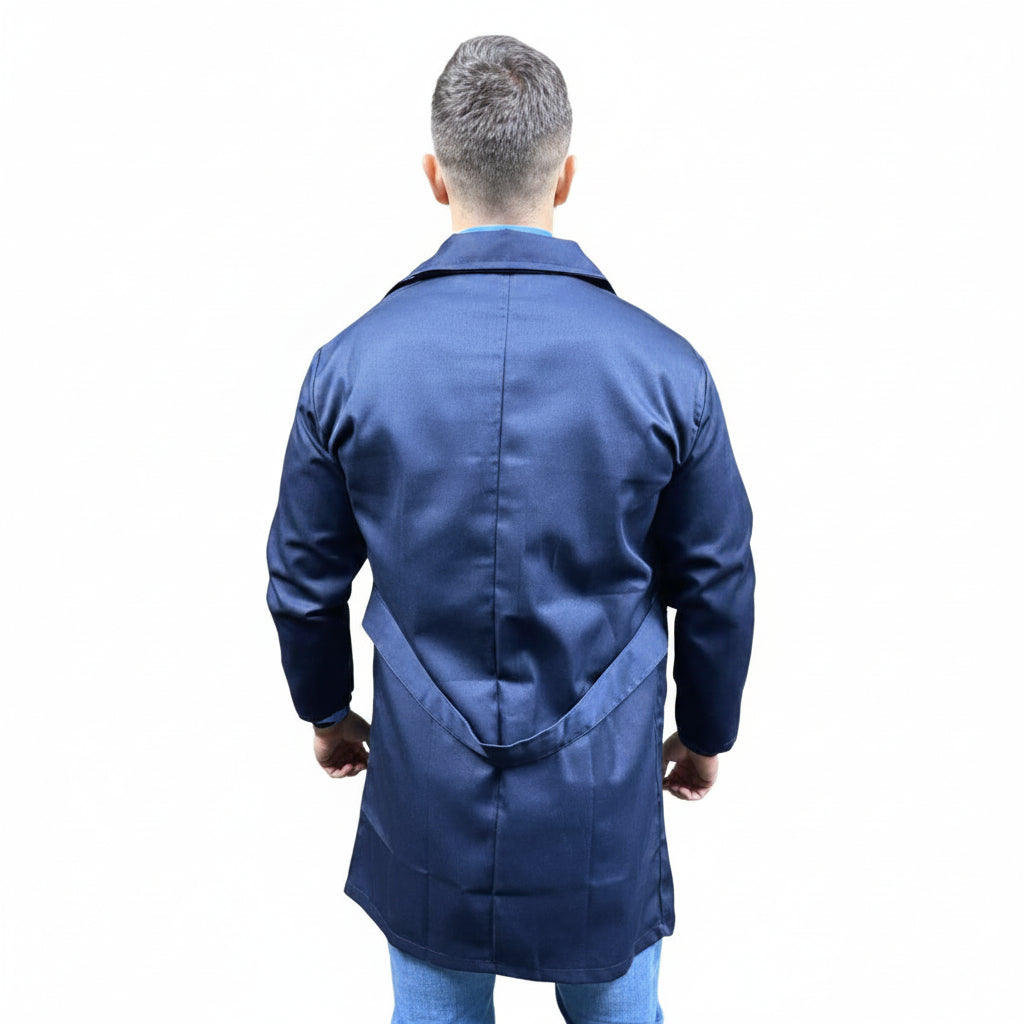 Bata De Trabajo Industrial Mantenimiento Azul 100% Poliéster - Garufa Jeans