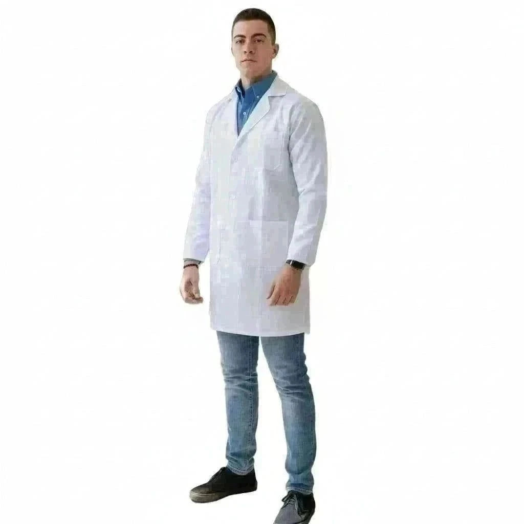 Bata Económica Escolar De Laboratorio Juvenil 100% Poliéster - Garufa Jeans