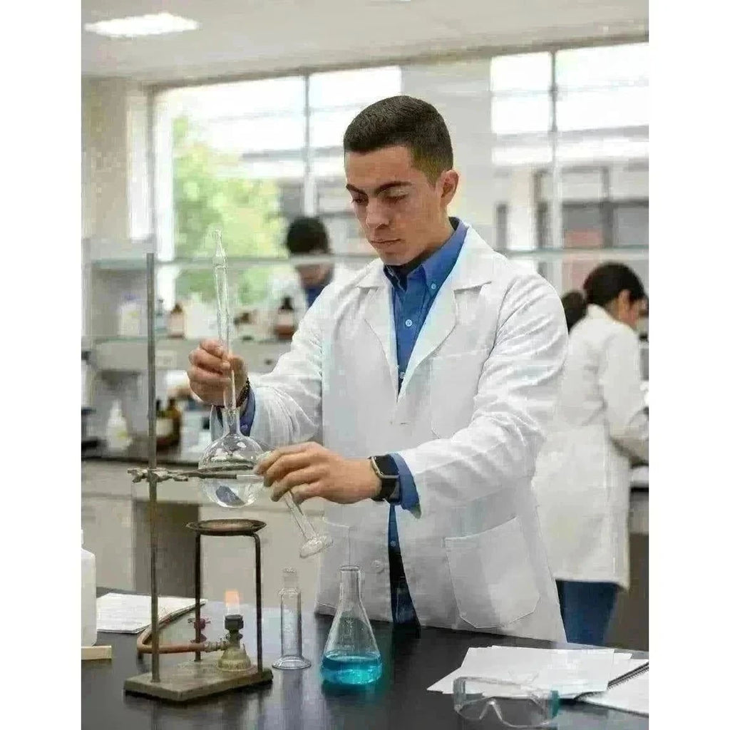 Bata Económica Escolar De Laboratorio Juvenil 100% Poliéster - Garufa Jeans