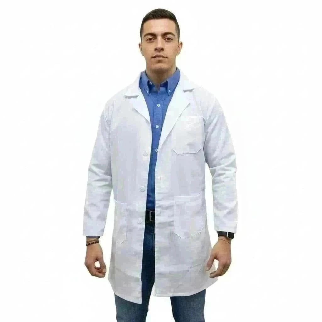 Bata Económica Escolar De Laboratorio Juvenil 100% Poliéster - Garufa Jeans