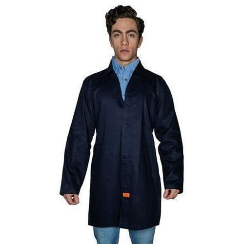 Bata Para Trabajo Industrial Azul Marino 100% Algodón 30 - 42 - Garufa Jeans
