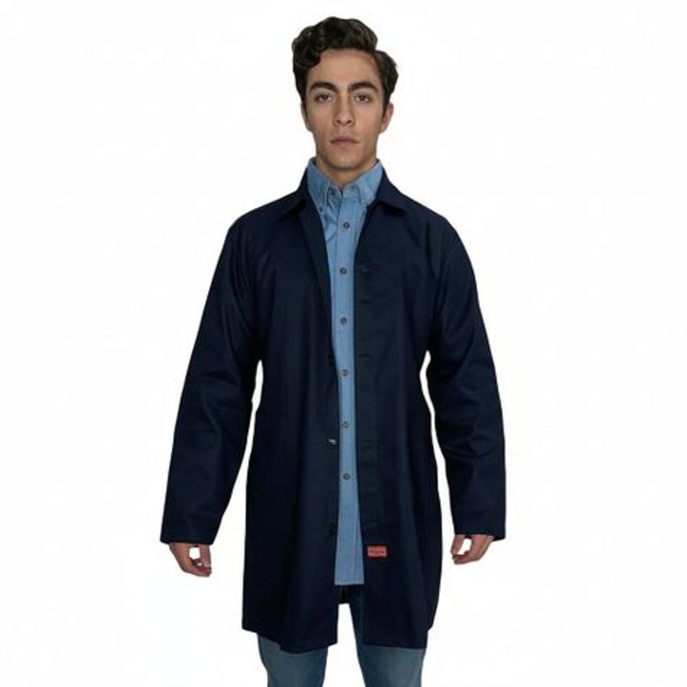 Bata Para Trabajo Industrial Azul Marino 100% Algodón 30 - 42 - Garufa Jeans