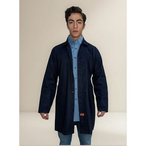 Bata Para Trabajo Industrial Azul Marino 100% Algodón 30 - 42 - Garufa Jeans