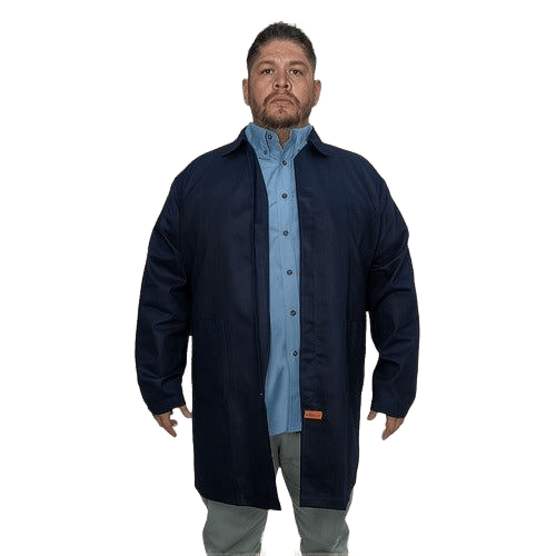 Bata Para Trabajo Industrial Azul Marino 100% Algodon 44 - 46 - Garufa Jeans