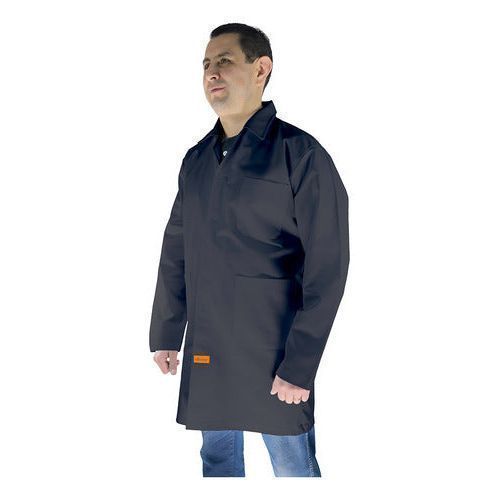 Bata Para Trabajo Industrial Gris Oxford 100% Algodón 30 - 42 - Garufa Jeans