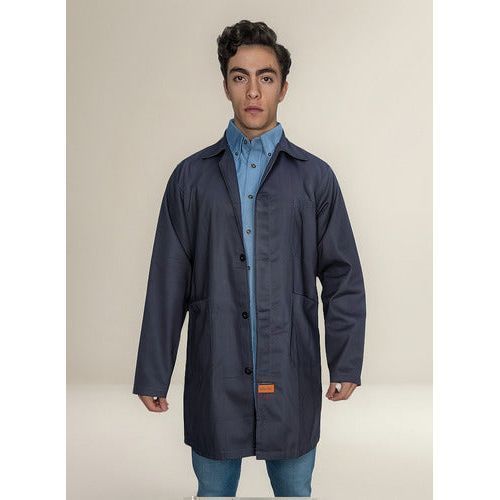 Bata Para Trabajo Industrial Gris Oxford 100% Algodón 30 - 42 - Garufa Jeans