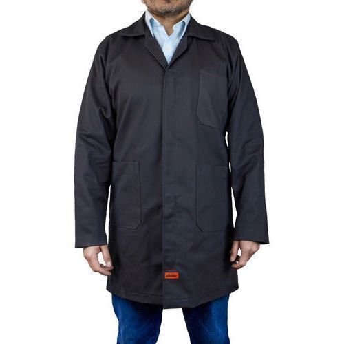 Bata Para Trabajo Industrial Gris Oxford 100% Algodón 30 - 42 - Garufa Jeans