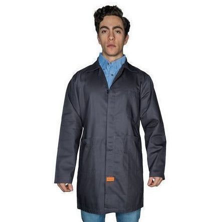 Bata Para Trabajo Industrial Gris Oxford 100% Algodón 30 - 42 - Garufa Jeans