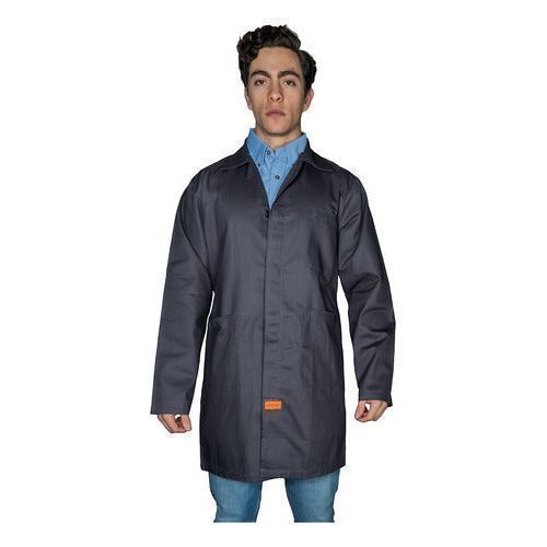 Bata Para Trabajo Industrial Gris Oxford 100% Algodón 30 - 42 - Garufa Jeans