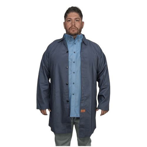 Bata Para Trabajo Industrial Gris Oxford 100% Algodon 44 - 46 - Garufa Jeans