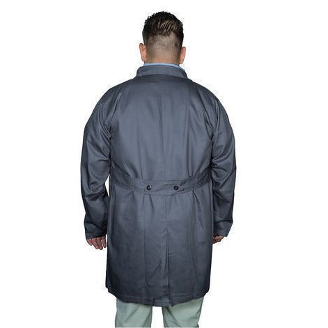 Bata Para Trabajo Industrial Gris Oxford 100% Algodon 44 - 46 - Garufa Jeans
