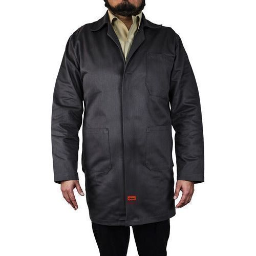 Bata Para Trabajo Industrial Gris Oxford 100% Algodon 44 - 46 - Garufa Jeans