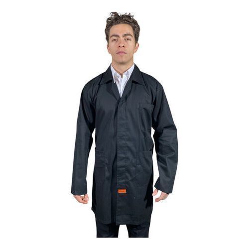 Bata Para Trabajo Industrial Negra 100% Algodón 30 - 42 - Garufa Jeans