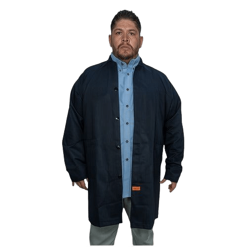 Bata Para Trabajo Industrial Negra 100% Algodón 44 - 46 - Garufa Jeans