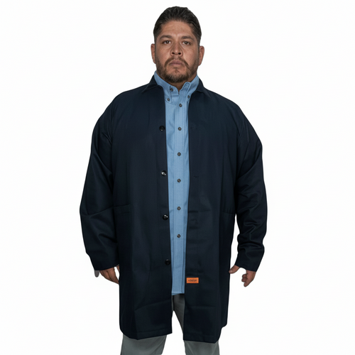 Bata Para Trabajo Industrial Negra 100% Algodón 44 - 46 - Garufa Jeans