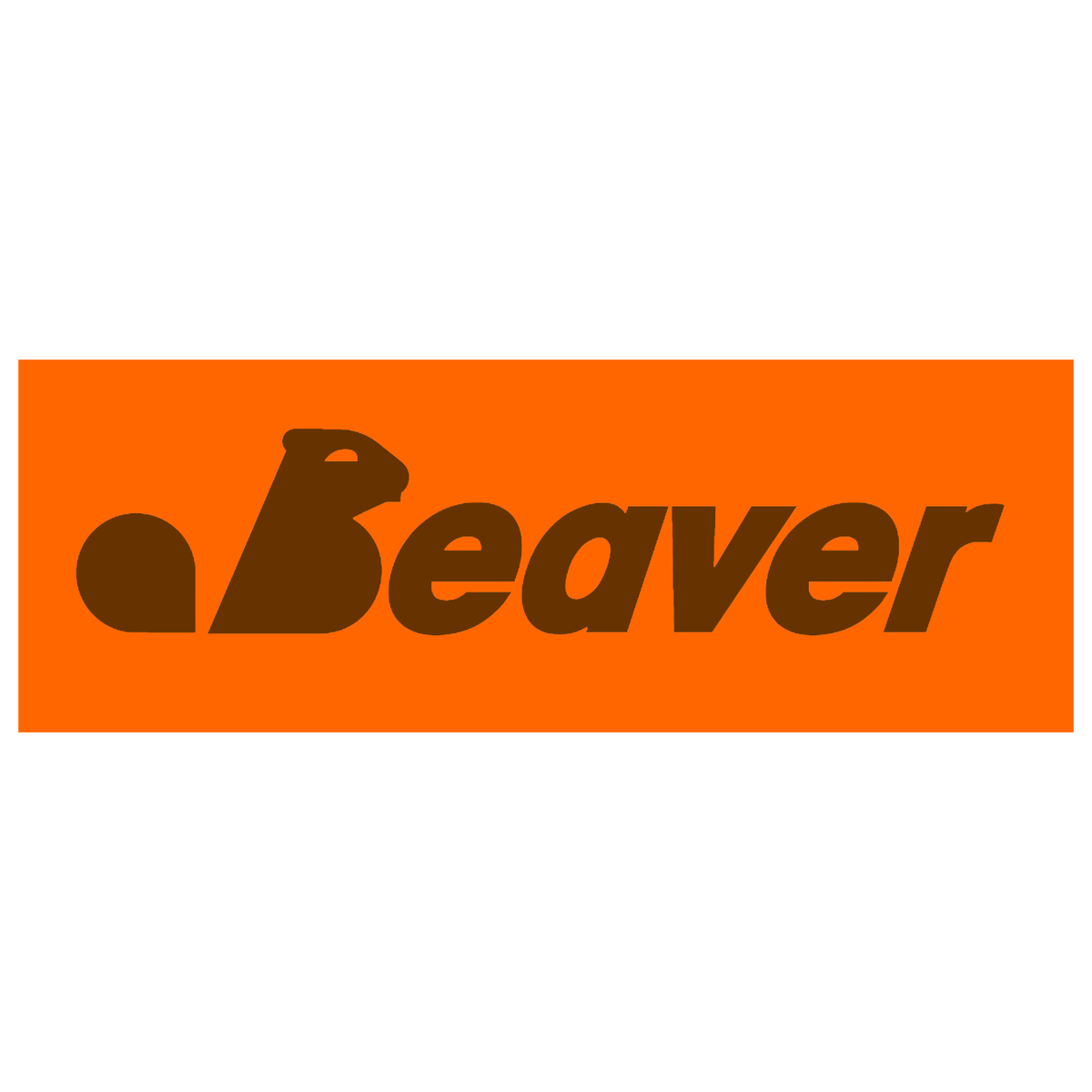 Logotipo oficial de Beaver en naranja y avellana para el overol BV821 Stone | color:stone