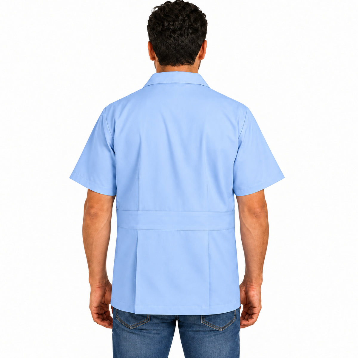 Filipina clínica de cierre Beaver para hombre azul cielo, espalda | color:azul-cielo
