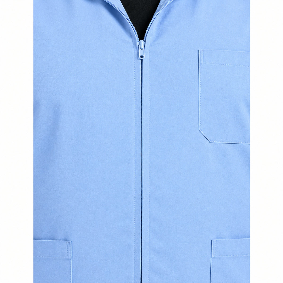 Filipina clínica de cierre Beaver para hombre en talla extra azul cielo, detalle cierre | color:azul-cielo