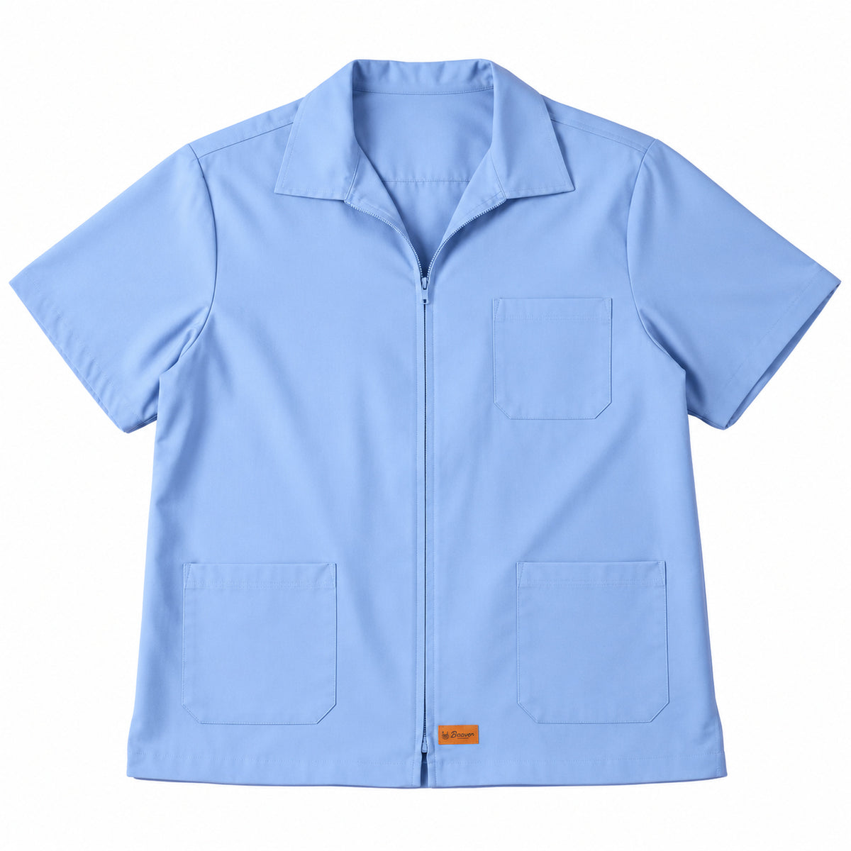 Filipina clínica de cierre Beaver para hombre en talla extra azul cielo, prenda sola | color:azul-cielo