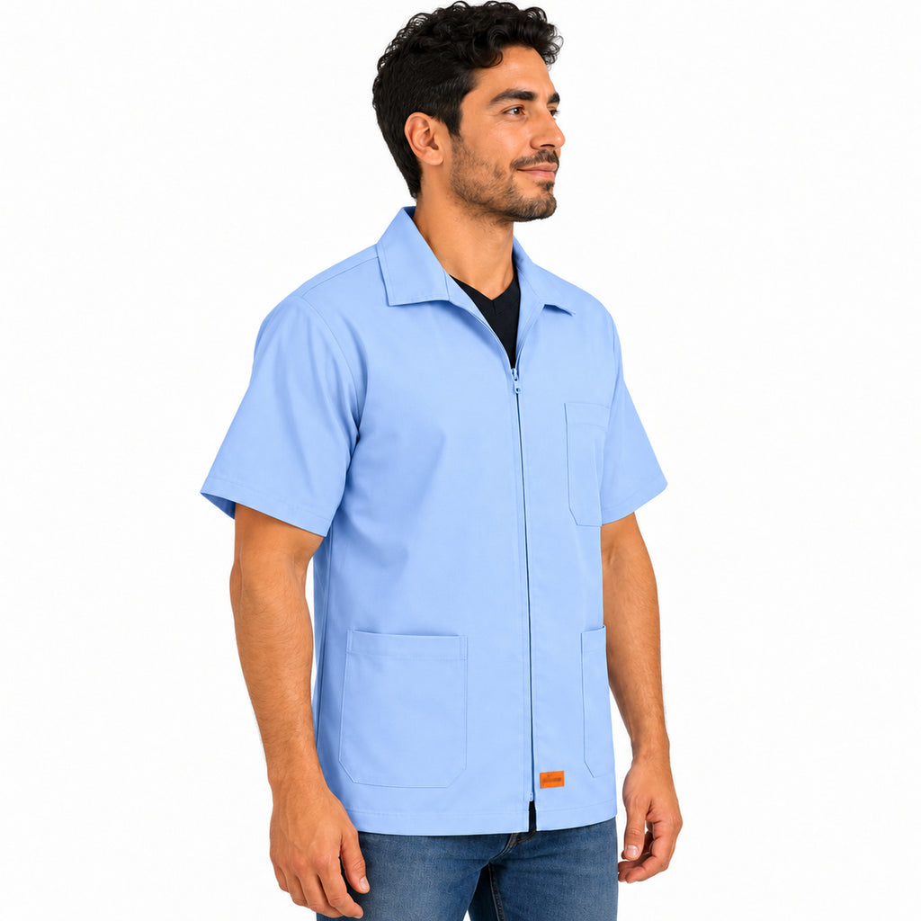 Filipina clínica de cierre Beaver para hombre azul cielo, perfil derecho