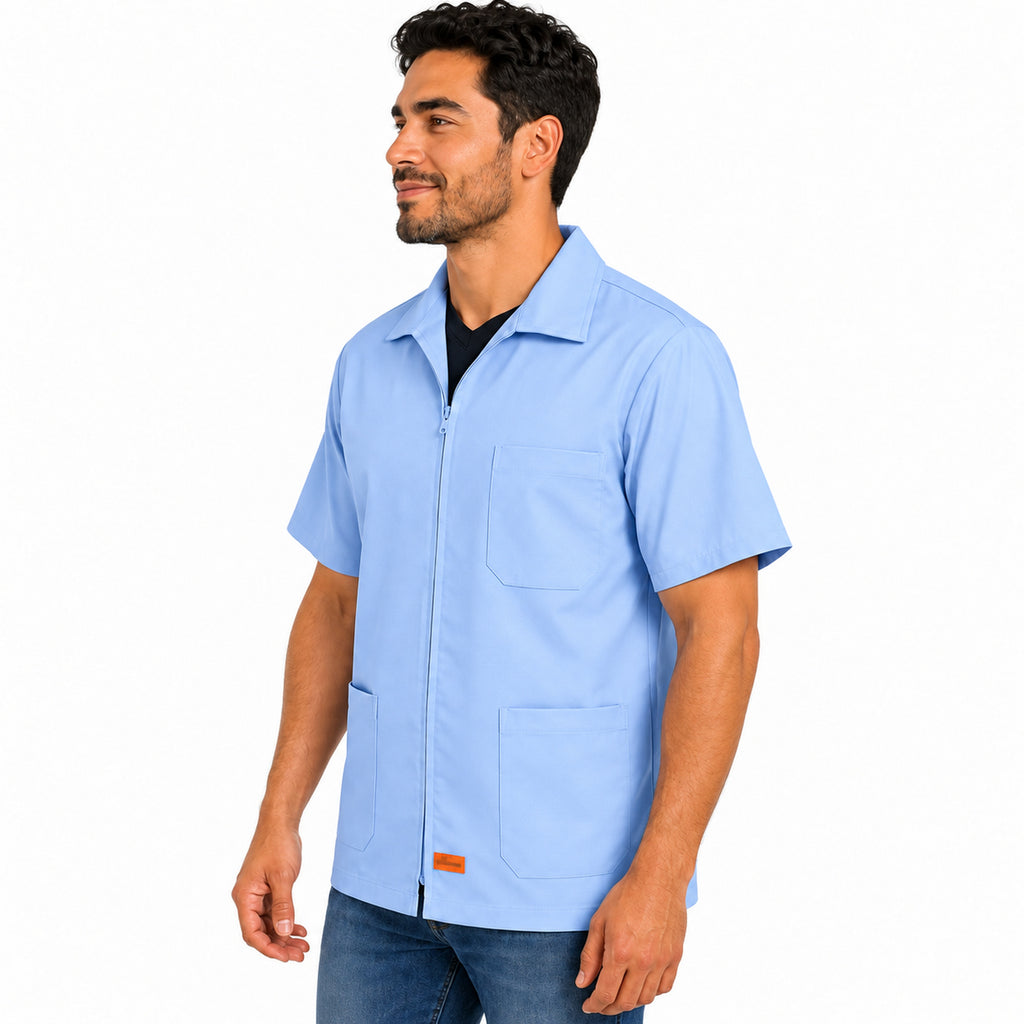 Filipina clínica de cierre Beaver para hombre azul cielo, perfil izquierdo