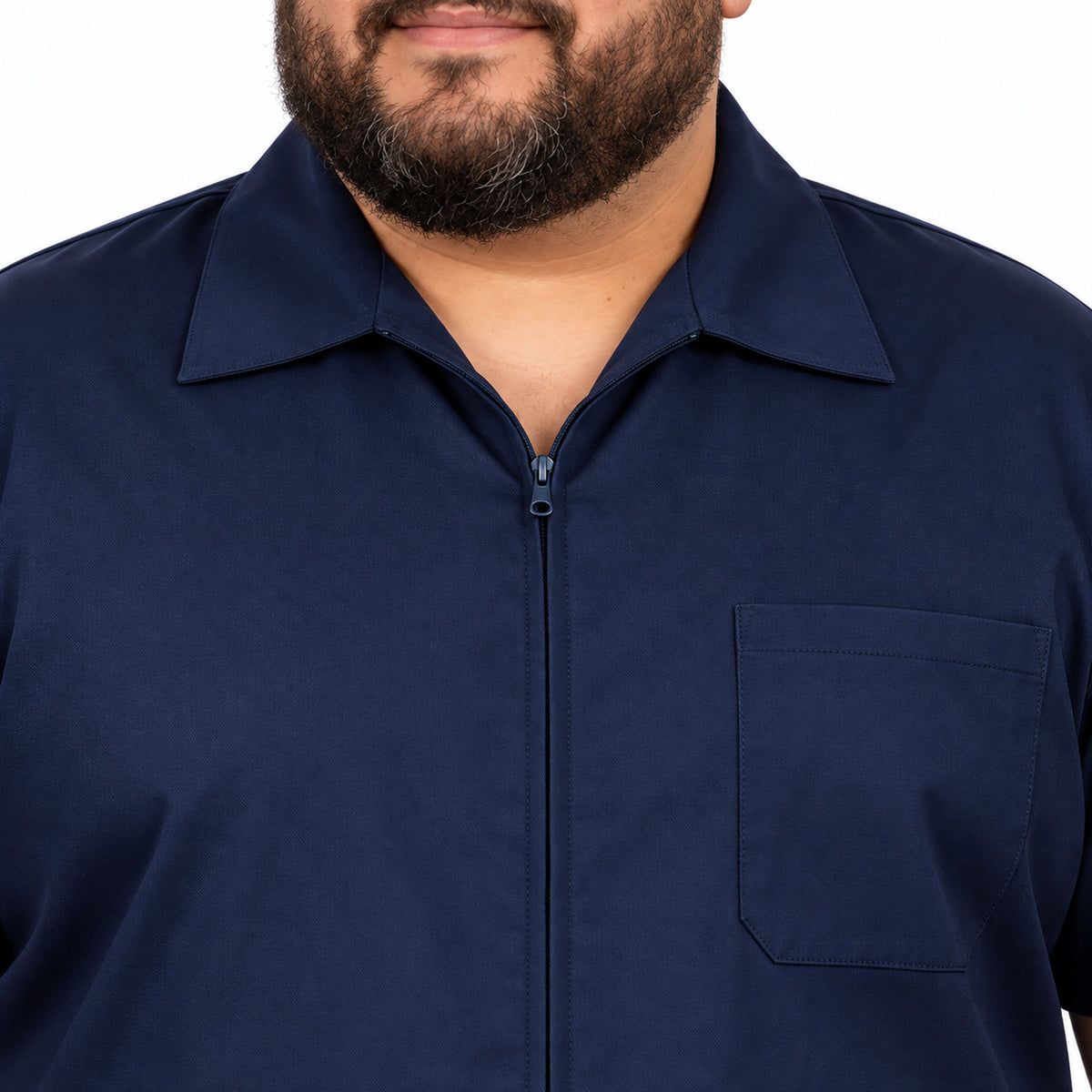 Filipina industrial de cierre Beaver para hombre azul marino tallas 44 a 46, detalle cierre | color:azul-marino
