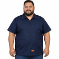 Filipina industrial de cierre Beaver para hombre azul marino tallas 44 a 46, frontal | color:azul-marino