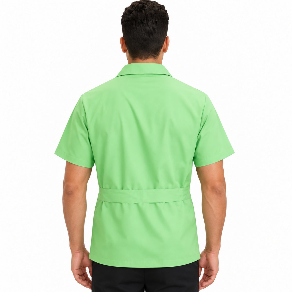 Filipina clínica Beaver verde claro para hombre, espalda con banda horizontal | Color: Verde claro #color_verde_claro