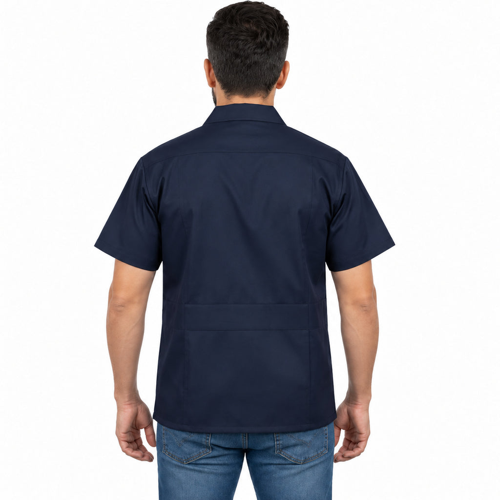 Filipina industrial Beaver azul marino para hombre, espalda con banda horizontal | Color: Azul marino #color_azul_marino