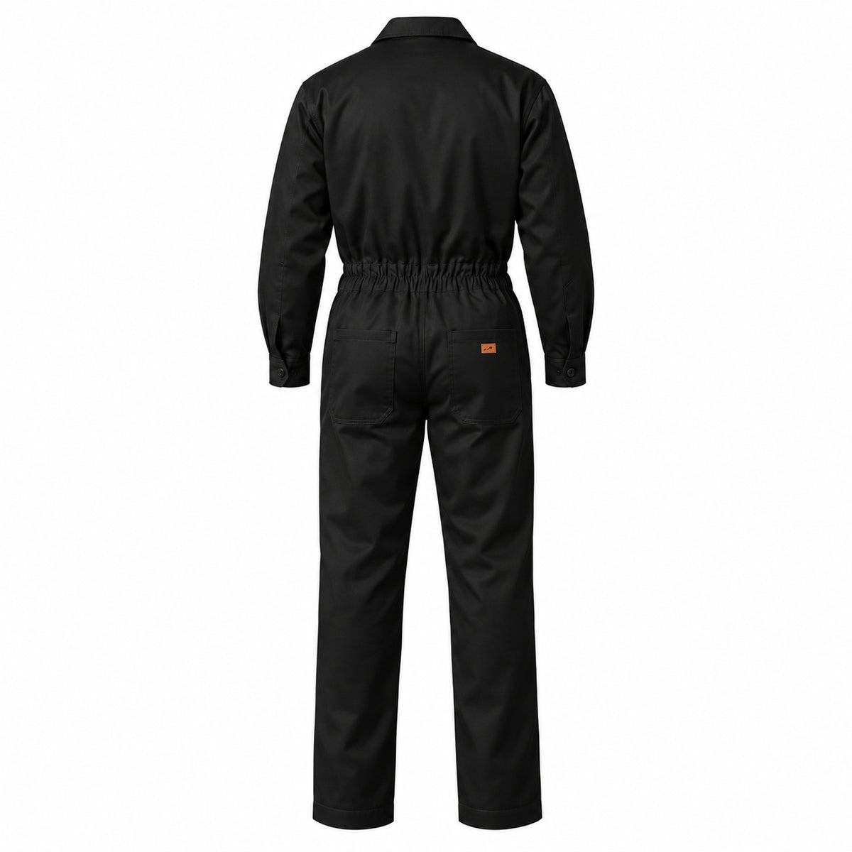 Overol industrial Beaver tipo mecánico para hombre negro, prenda sola de espalda con cintura elástica | color:negro