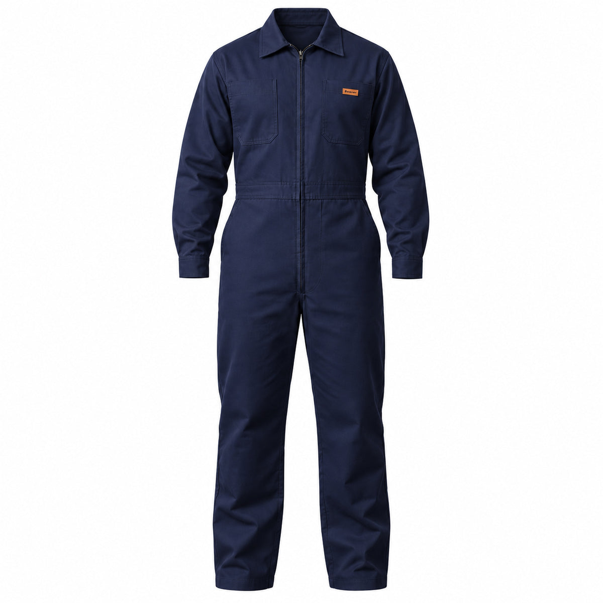 Overol Beaver de gabardina para hombre azul marino, prenda sola de frente | color:azul-marino